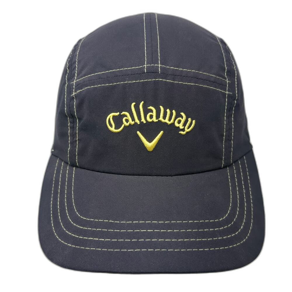 Callaway 5 Panel Blue One Size Polyester Contrast Stitching Adjustable Golf Hat